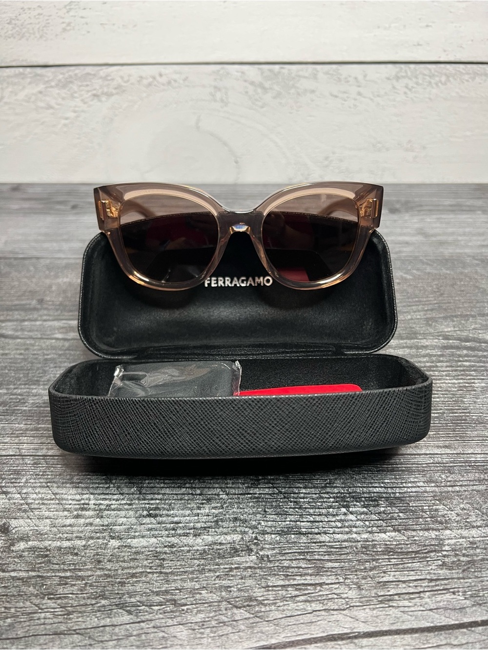 Salvatore Ferragamo Translucent Tan Sunglasses - Picture 4 of 6